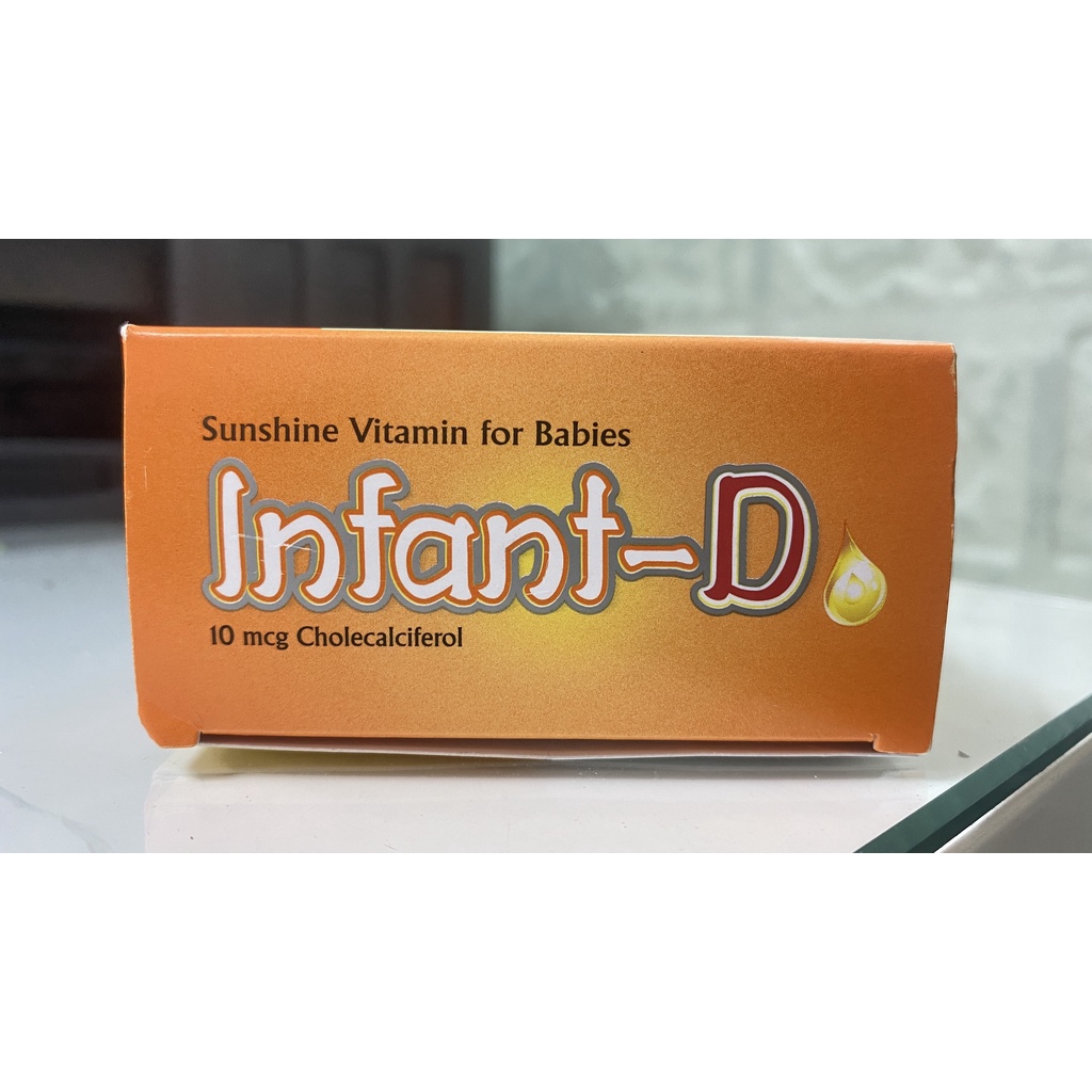Infant-D Bổ sung vitamin D3 giúp tăng cường hấp thu canxi cho xương,răng chắc khỏe,phát triển chiều cao bé