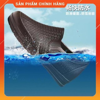 Giày Bốt Đi Mưa Cổ Thấp Lót Nhung Chống Trượt / Mài Mòn / Thấm Nước Thời Trang Mùa Đông Cho Nam