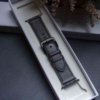 Dây Da Apple Watch - Da Vegtan Đen