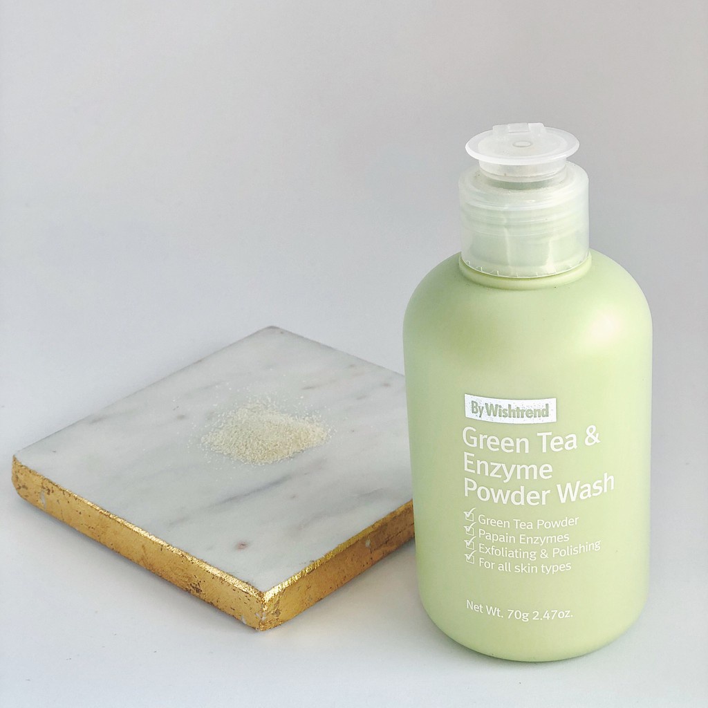 By Wishtrend Bột Rửa Mặt Trà Xanh Green Tea & Enzyme Powder Wash 70g