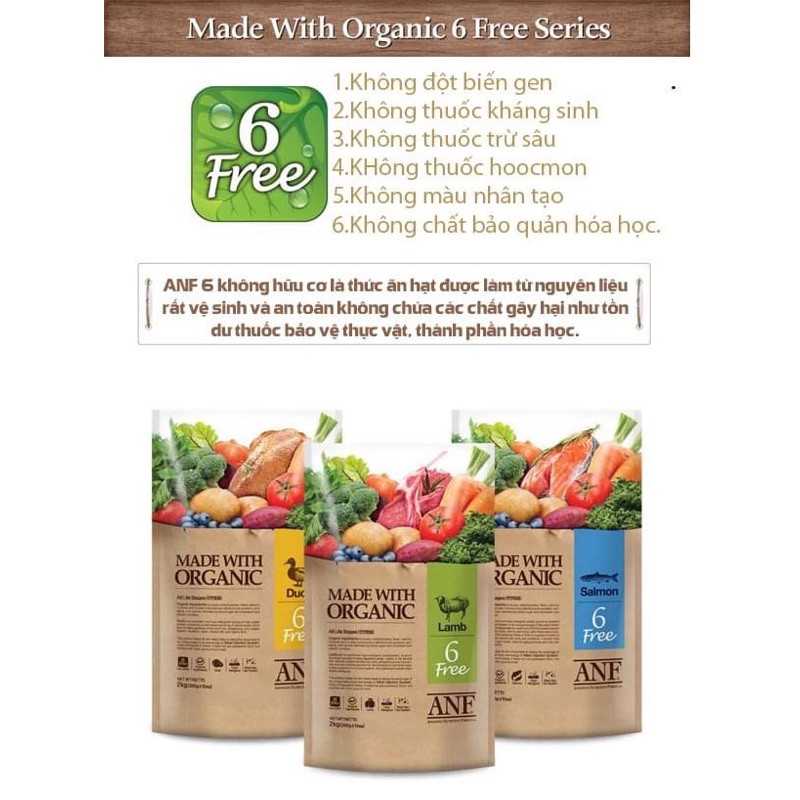 [Bao 6kg] Hạt ANF organic cho chó