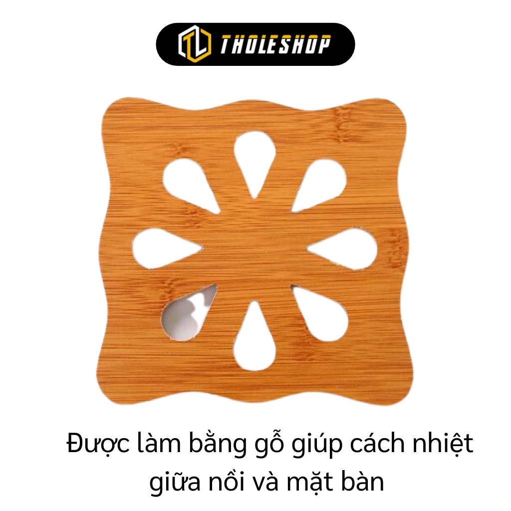 Đế Lót Ly - Rế Lót Ly, Chén Bằng Gỗ Dày Nhiều Hoạ Tiết, Cách Nhiệt Tốt 5723