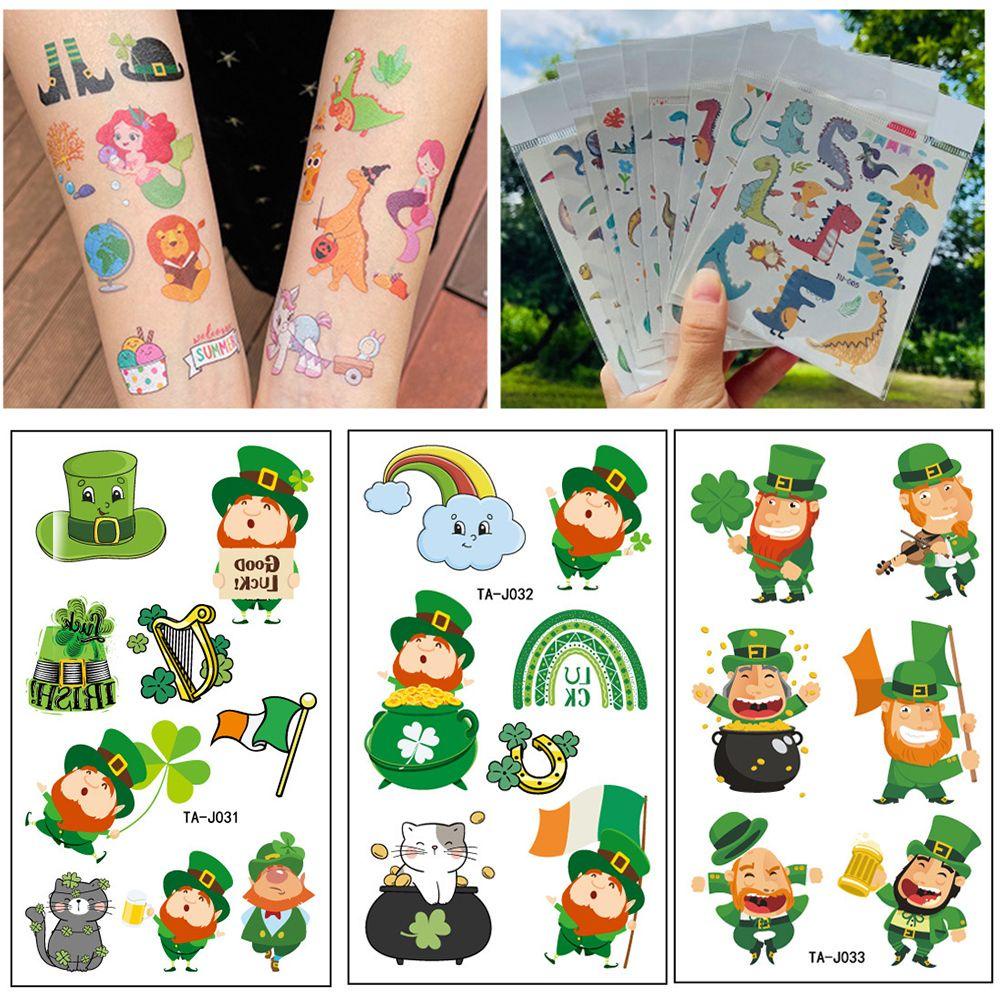 SUSANS Hình Xăm Dán Tạm Thời Chống Nước Hình Patricks Day