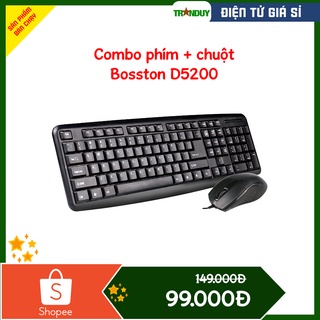 Combo bàn phím chuột có dây Bosston D5200 phụ kiện máy tính KM003