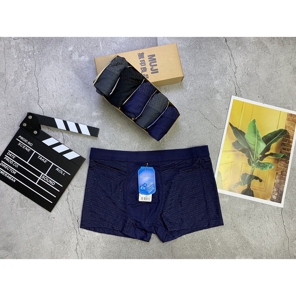 Hộp 4 chiếc quần sịp đùi thông hơi 118 vải cotton