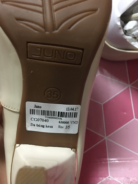 Giày cao gót juno da thật mua 630k thanh lý 300k size 35