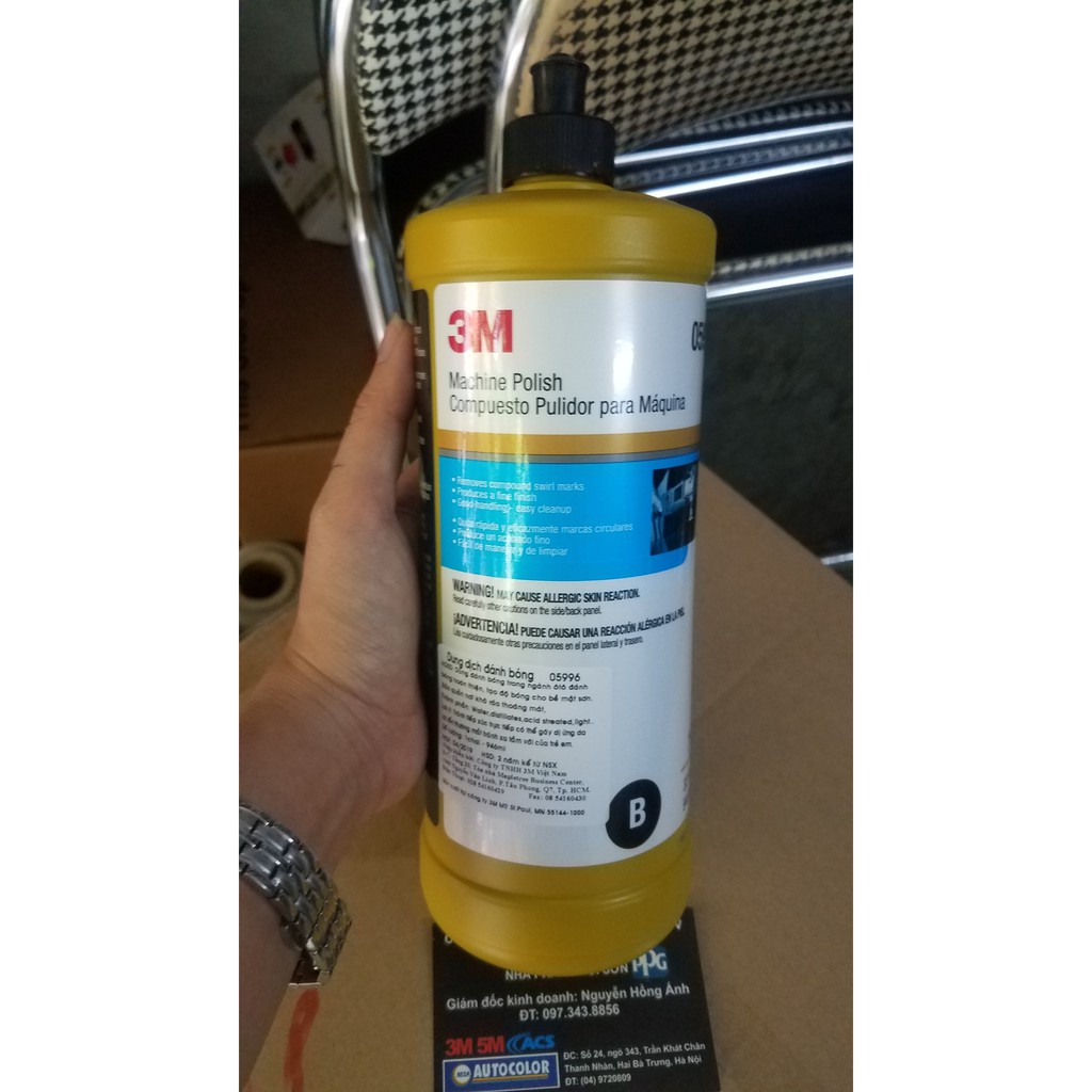 Xi đánh bóng 3M 05996 nước 2 hàng chuẩn 3M, Dung Dịch Đánh Bóng Xe 3M Bước 2, SONQUANGPHU422