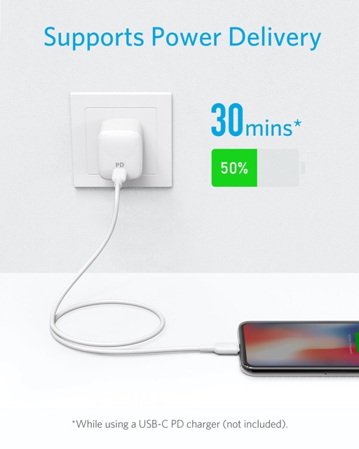 Anker Dây Cáp Sạc Usb Type C Có Đầu Nối Lightning Siêu Bền