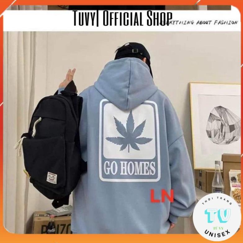 Hoodie Nam Nữ TUVYSHOP  Áo hoodie hình lá Go Home DA6