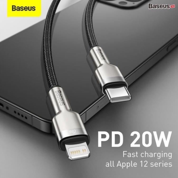 Dây sạc nhanh Type C To Lightning 20W cho iPhone 12 Series dây bọc dù chống gẫy dài 1M/2M Baseus - SPK Official