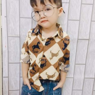 sơ mi dài tay bé trai