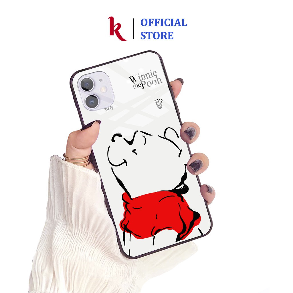 Ốp lưng iphone kính cặp đôi gấu mật case 14plus 14 pro max 13 12 promax 11 mini 6 6s 7 8 plus x xr xs Se