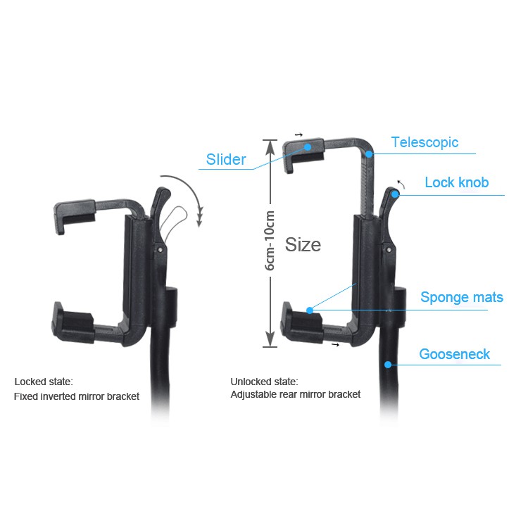 Giá đỡ điện thoại dạng kẹp gương chiếu hậu cho xe ô tô | BigBuy360 - bigbuy360.vn