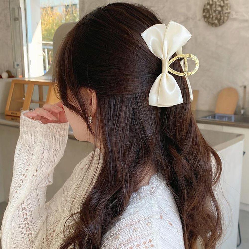 EUTUS Hair Claw Clip Banquet Gift Elegant Strongly Fixed Headwear Female Bow Side Clip