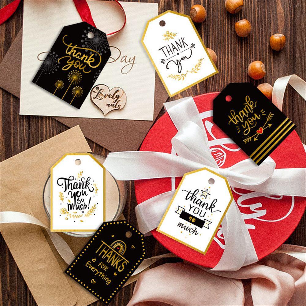 CONOPERY Nhãn Giấy Kraft In Chữ Thank You Dùng Trang Trí Tiệc Cưới DIY