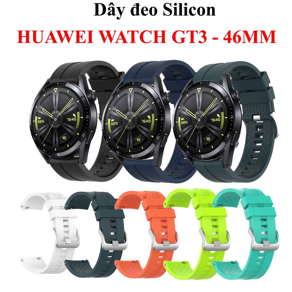 [Huawei GT3 ] Dây đeo Silicon Đồng Hồ Samsung Galaxy Watch GT 3 - 46mm