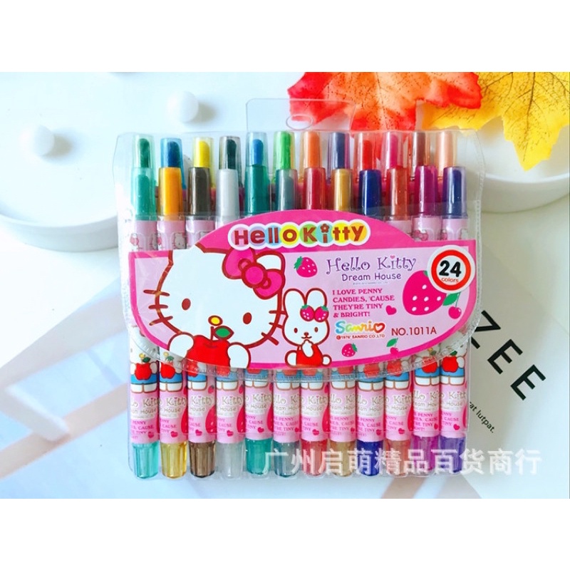 Bộ viết màu sáp vặn 12 cây cho bé, tô màu cho bé