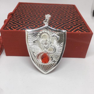 Mặt Dây Chuyền Khiên Thiên Long Đá Đỏ