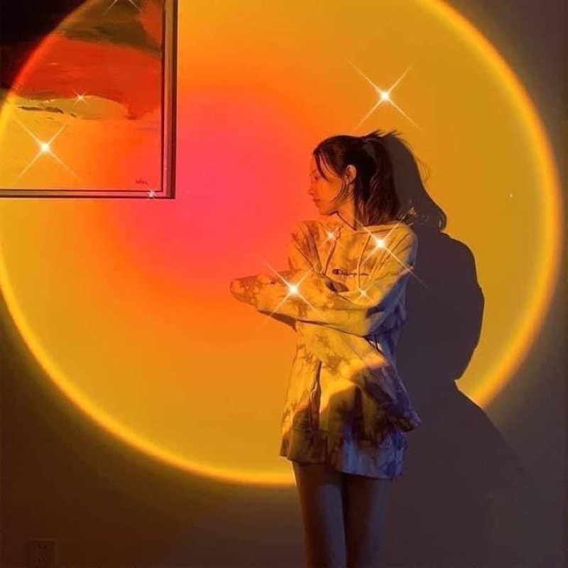 Đèn LED sống ảo hot tiktok - đèn hoàng hôn ảo tung chảo xinh lung linh điều chỉnh góc quay 360 độ | BigBuy360 - bigbuy360.vn