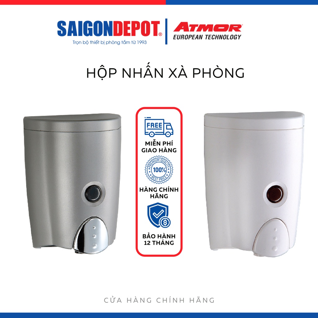 Hộp đựng nước rửa tay (hộp nhấn xà phòng) Atmor DH-600