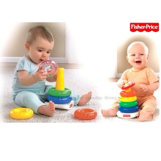 Tháp xếp chồng vòng tròn Fisher price đồ chơi giáo dục