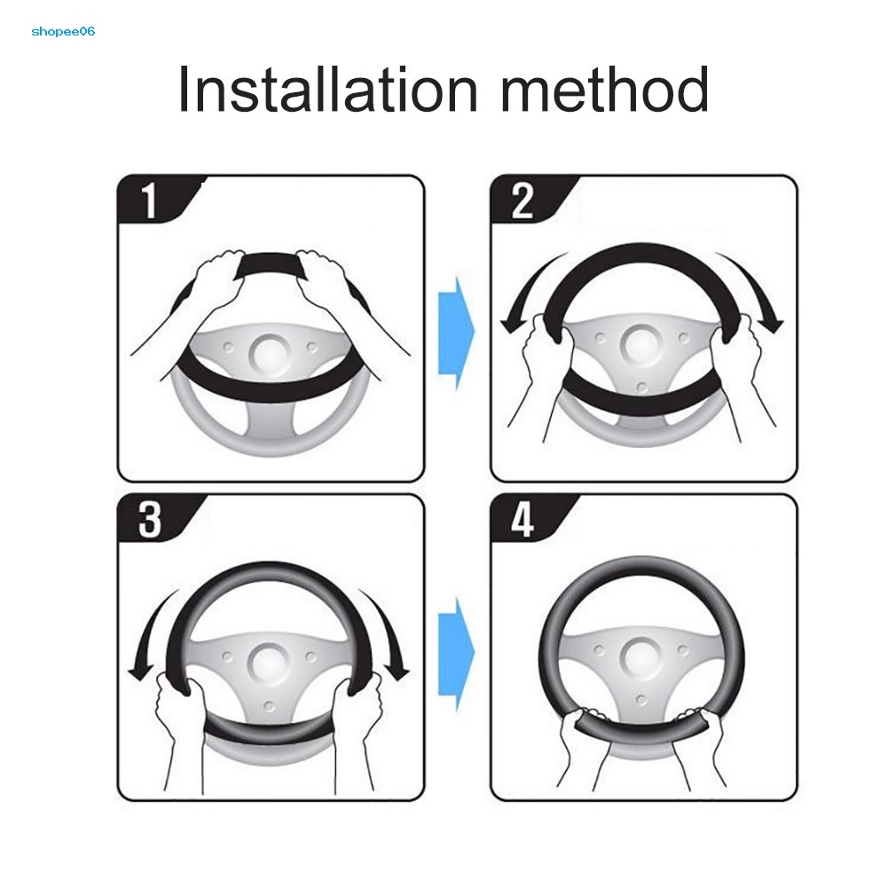 Vỏ Bọc Vô Lăng Xe Hơi Giả Da Chống Trượt 38cm