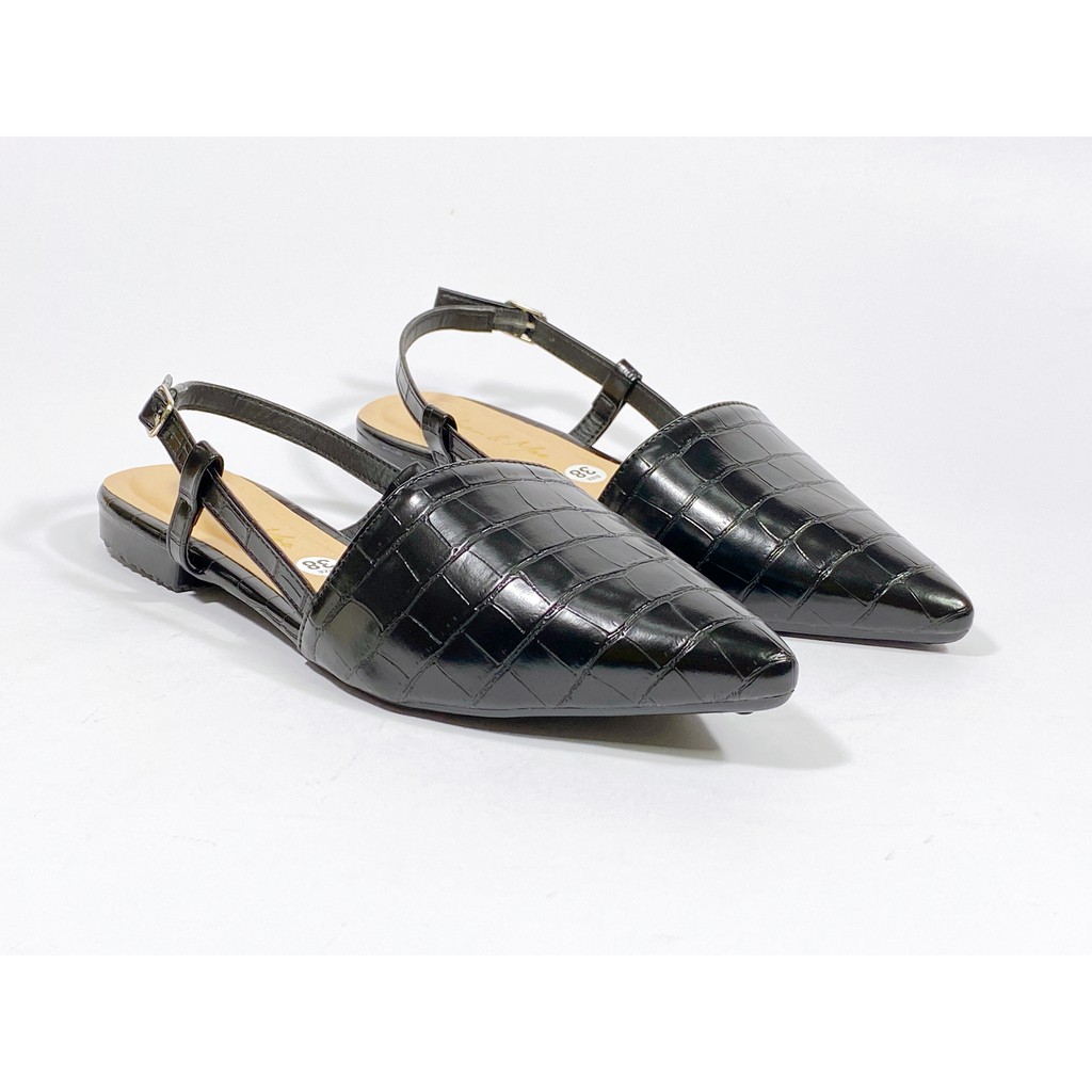 Giày Sục quai hậu đen đơn giản, giá rẻ, dễ thương, dễ phối (GBBVL)