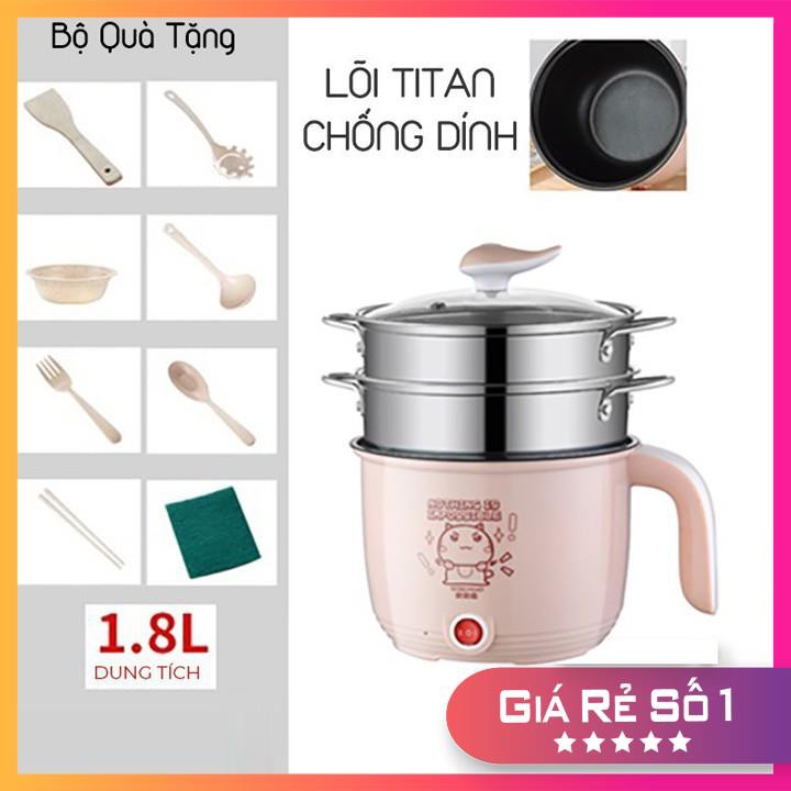 Nồi Lẩu Hấp 3 Tầng 𝗙𝗥𝗘𝗘 𝗦𝗛𝗜𝗣 Đa Năng Mini Chống Dính 4 Lớp siêu chắc CHIÊN, XÀO, LẨU, NẤU CƠM cực tiện dụng