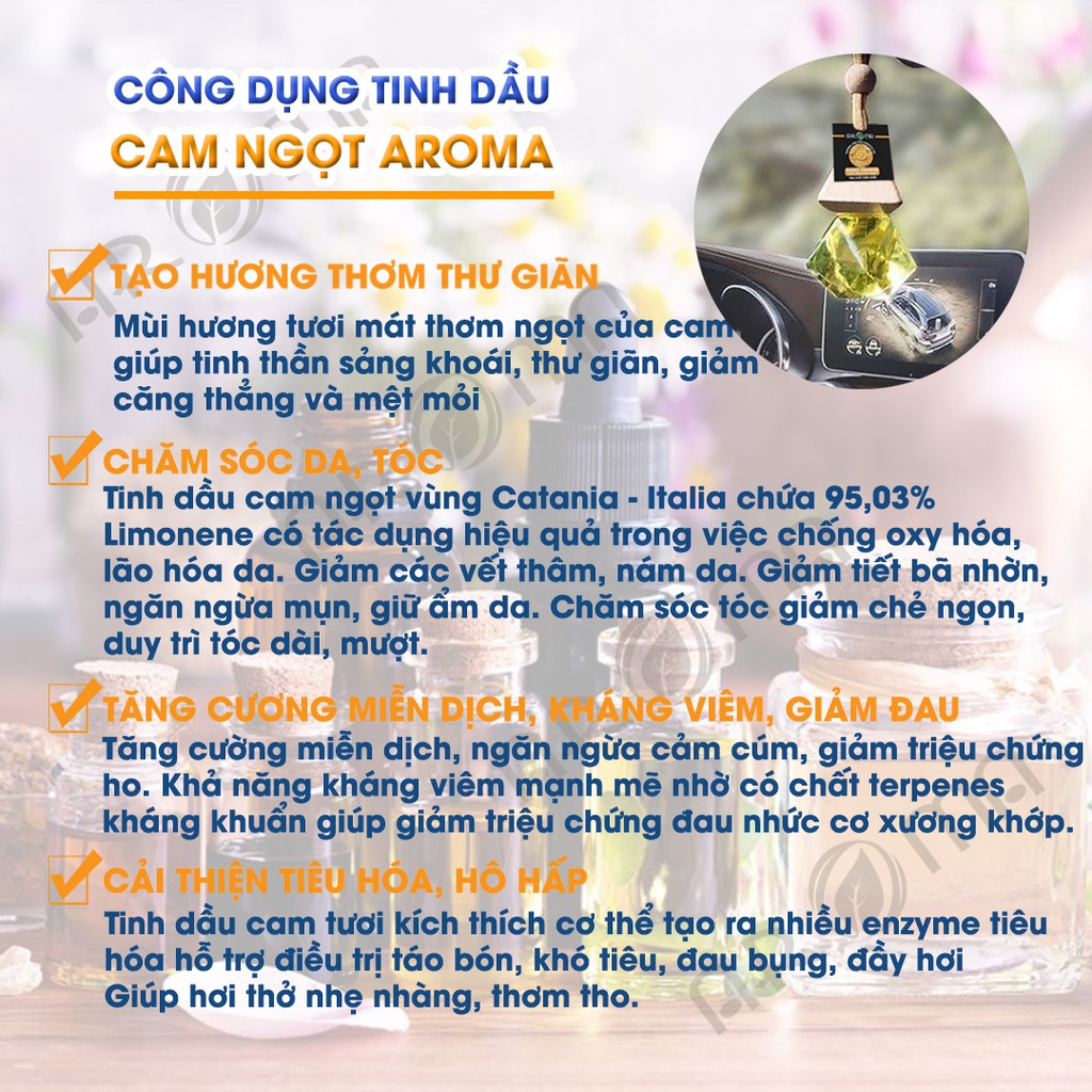 Tinh dầu Cam ngọt AROMA Orange, tinh dầu thơm phòng chăm sóc da, chăm sóc tóc