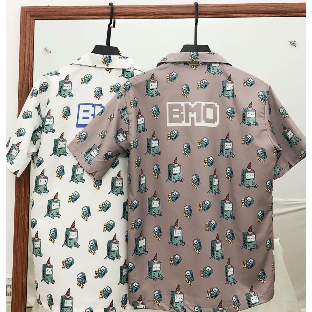 Áo Sơ Mi Tay Lỡ In Họa Tiết BMO SHIRT Unisex (Ảnh Thật) [ FREESHIP ] form nam nữ unisex ❤️ Jaystoree ❤️