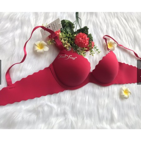 áo lót nữ/áo lót nữ đúc su bàn tay nâng ngực viền lượn sóng có gọng