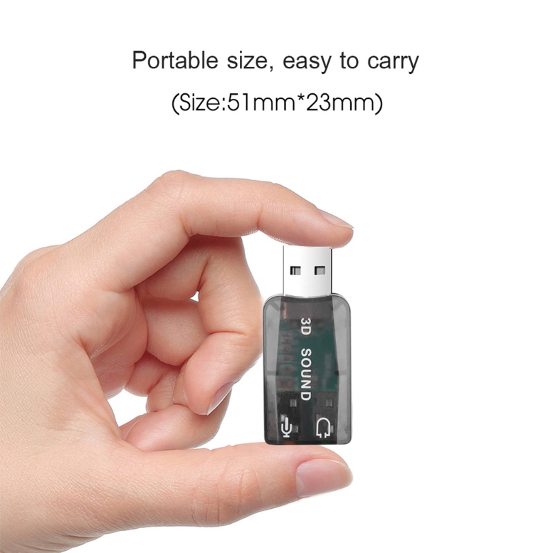 Bộ chuyển đổi giắc cắm usb sang 3 5mm usb 2 0 sang aux mic tai nghe card âm thanh 3d bên ngoài chip hfr8103 cho pc