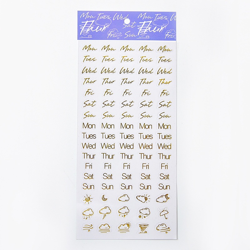 STICKER CHỮ THỨ NGÀY THÁNG TRANG TRÍ SỔ TAY