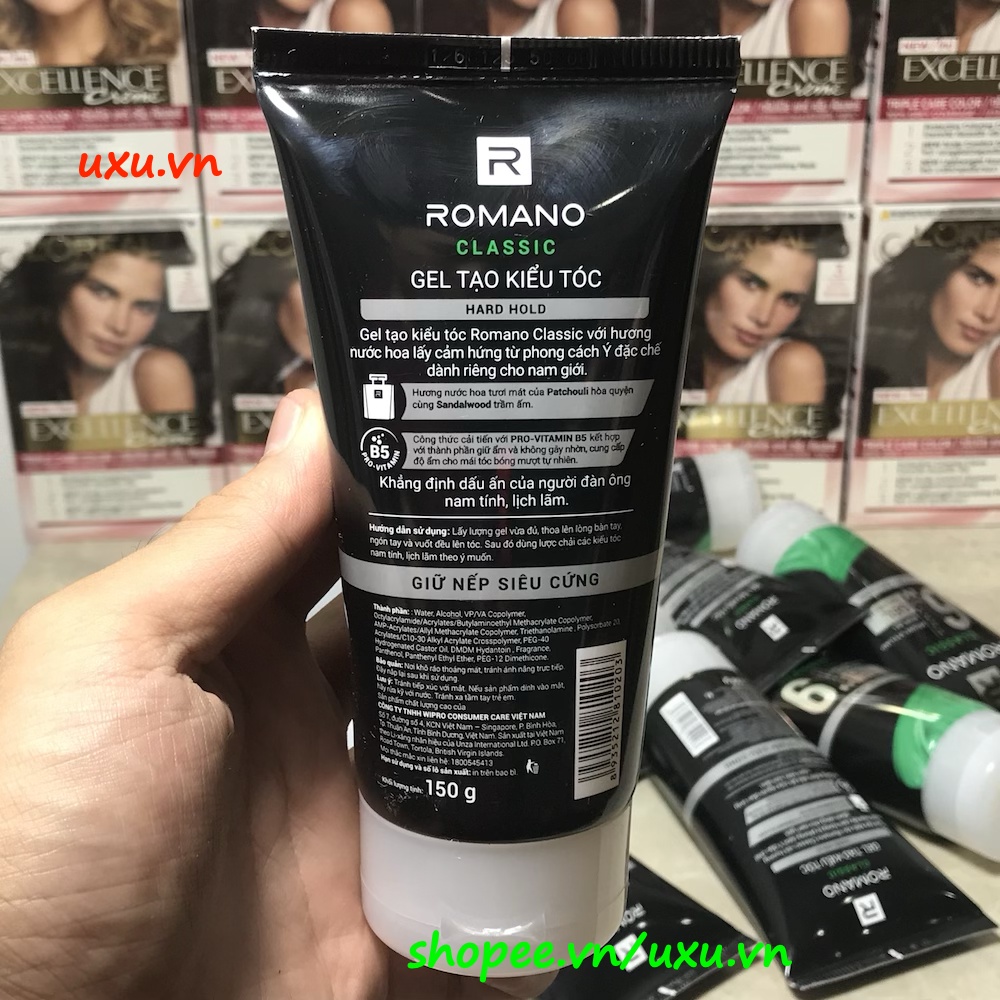 Gel Tạo Kiểu Tóc 150G Romano Classic Siêu Cứng, Với uxu.vn Tất Cả Là Chính Hãng.