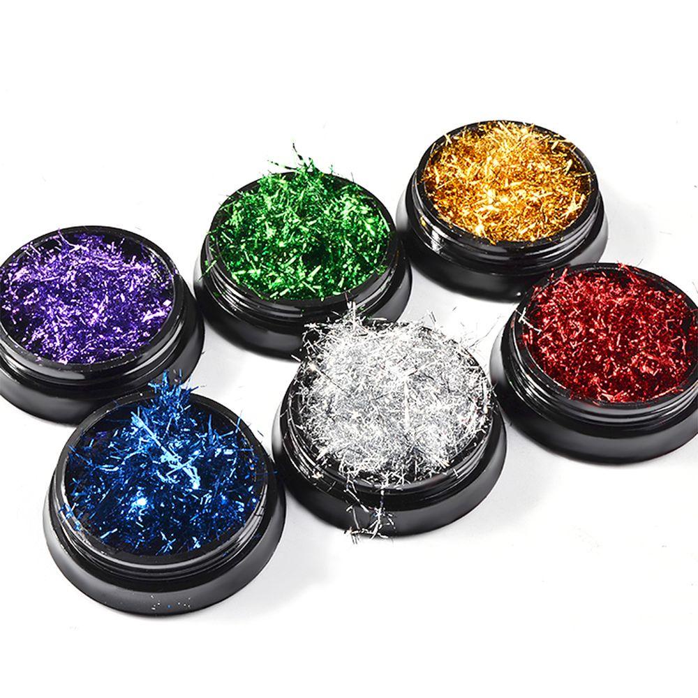 1 Hộp Kim Tuyến Lấp Lánh Trang Trí Móng Tay|Bột Kim Tuyến Tráng Gương Trang Trí Móng Tay