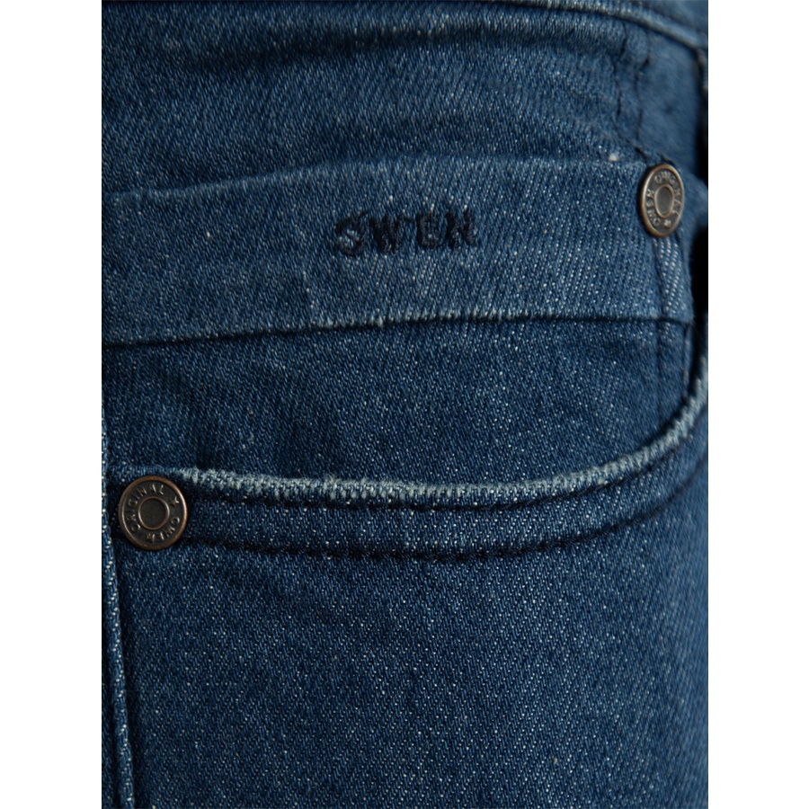 Quần Jean Nam Quần Bò Hàng Hiệu Owen QJSL23955 dáng slim fit ống côn Vải Denim Cotton Cao Cấp Bền Màu Co Giãn Tốt