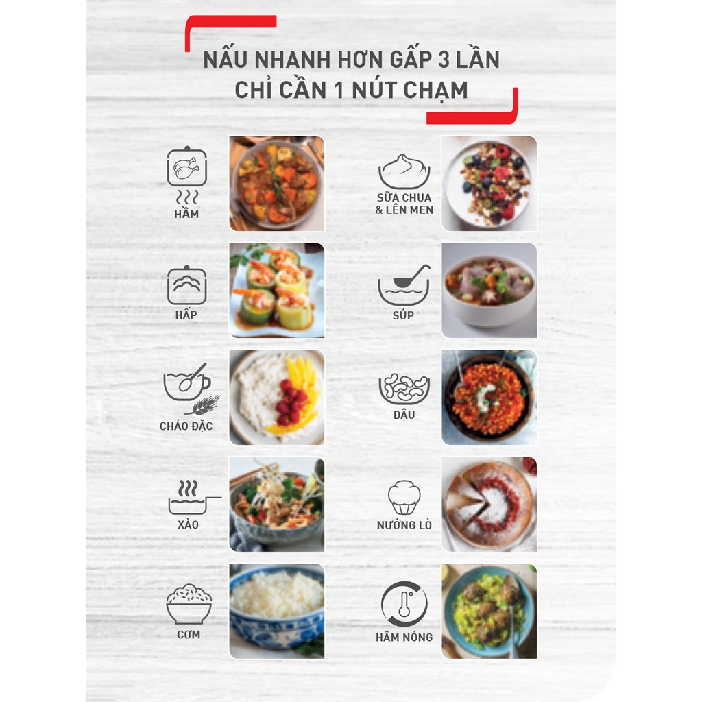 Nồi áp suất điện đa năng Tefal Speedy Cook 5L CY222D68