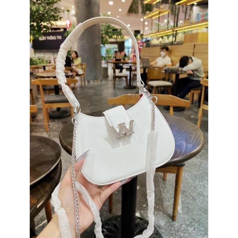 Túi Kẹp Nách W Đá, Túi Xách Nữ Đeo Chéo Dáng Bầu Loại Đẹp