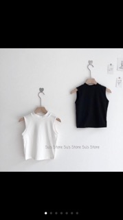 Áo ba lỗ cổ cao thun len tăm ( ảnh thật )