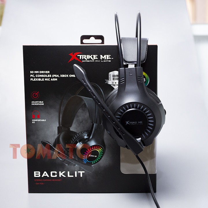 Tai Nghe Chụp Tai Gaming Headphone Xtrike Me , Đèn Led RGB , Mic Khử Nhiễu - Phụ Kiện Tomato