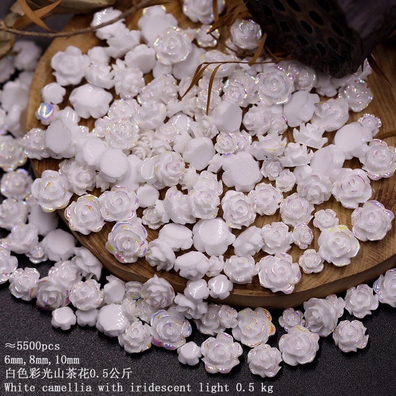 Charm hoa hồng đính móng túi 30 charm