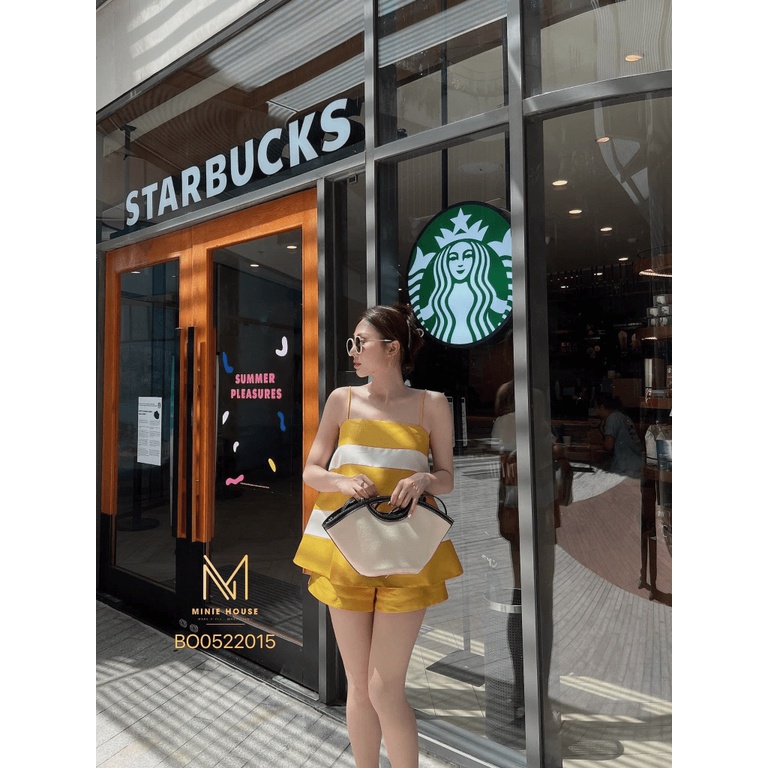 (MẪU MỚI) SÉT BỘ NỮ HAI DÂY PHỐI VIỀN ĐI CHƠI SIÊU HOT CỰC XINH PU HHP