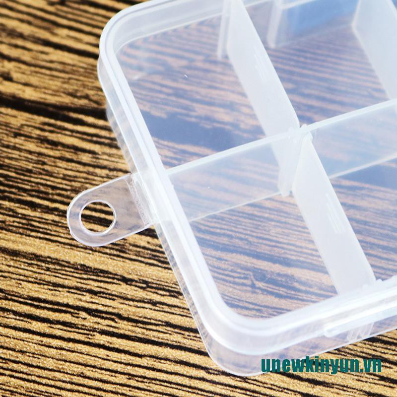 Unewkinyun.vn☀Bộ 2 Hộp Nhựa 8 Ngăn Đựng Trang Sức Có Thể Điều Chỉnh