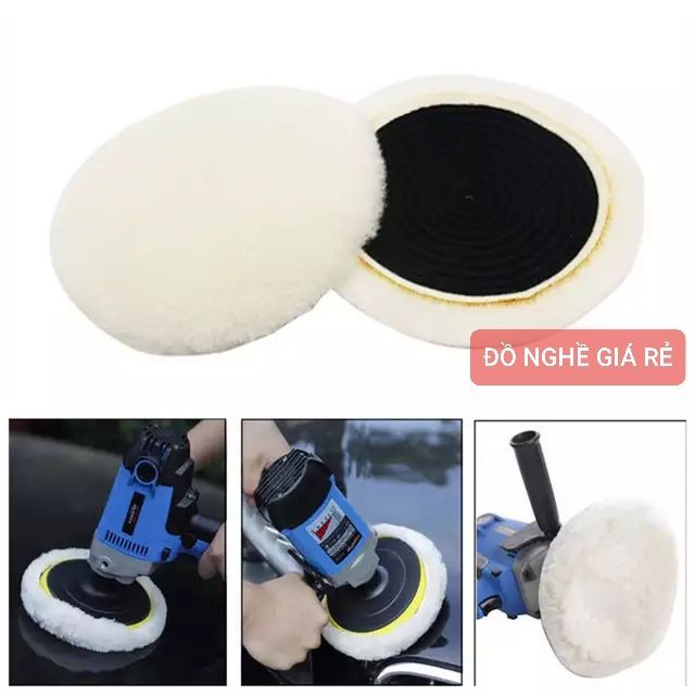 Phớt lông cừu đánh bóng xóa vết xước ô tô - Bánh lông cừu đánh bóng 5 inch 7 inch - Dụng cụ máy đánh bóng xe (DCG)