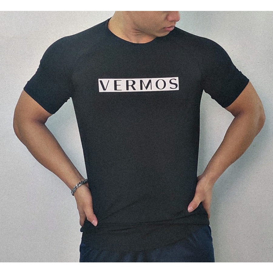 Áo Thun Thể Thao Nam,Áo Tập Gym Nam VERMOS V3 Màu Đen
