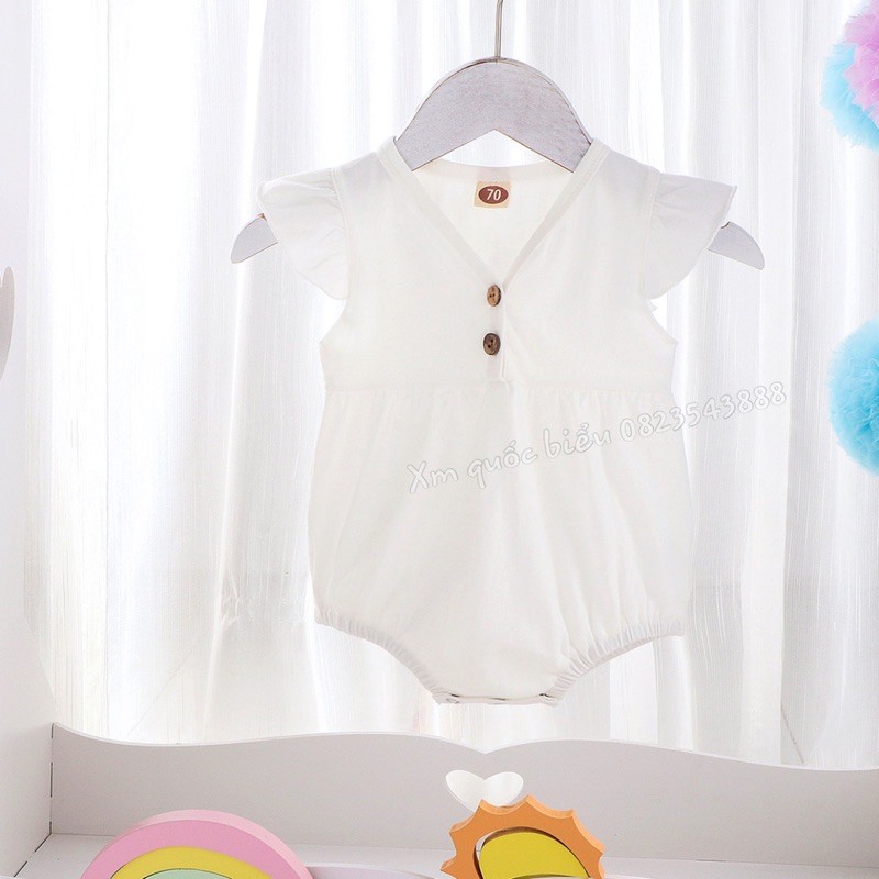 áo liền quần body bé gái( size 3-14kg)