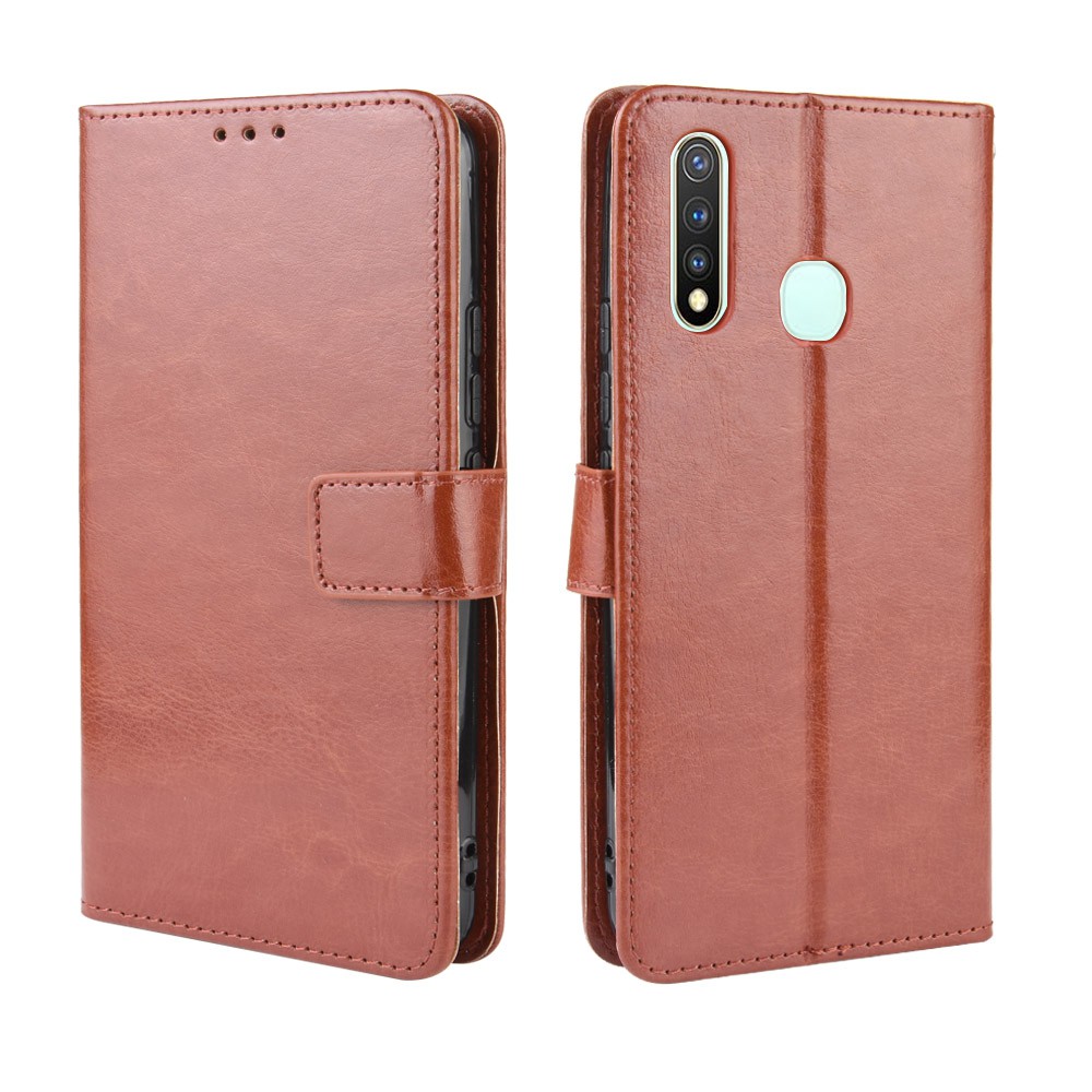 Bao da điện thoại màu trơn phong cách thanh lịch cho Vivo Y19 2019