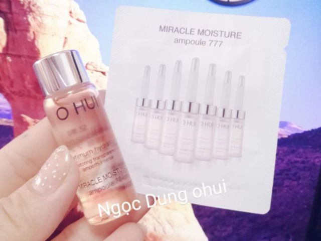 [Mới date 2023]Gói dùng thử Tinh chất dưỡng ẩm Ohui Miracle Moisture Ampoule 777 1ml