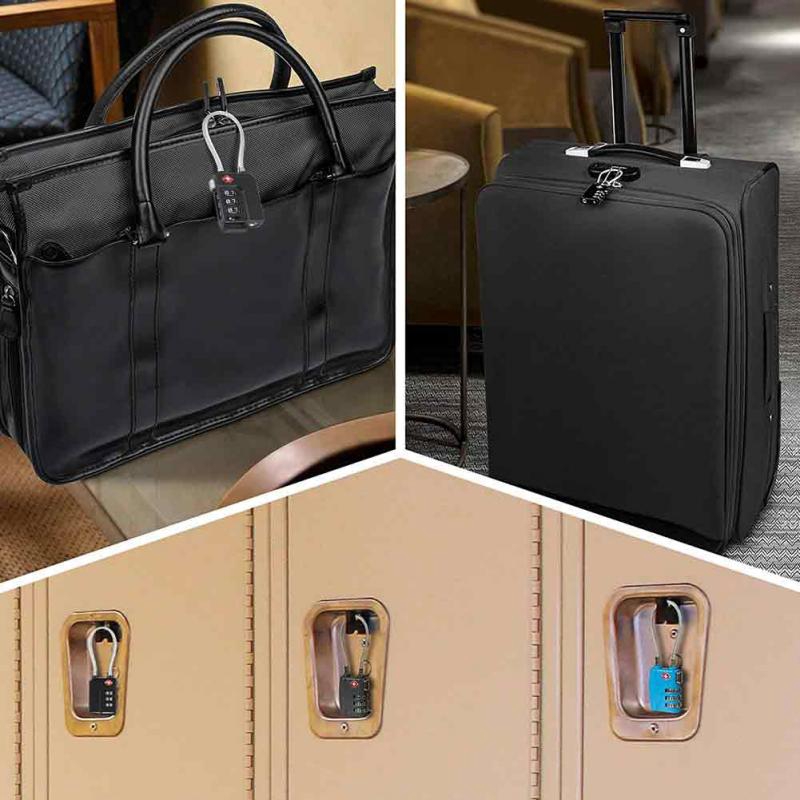 Ổ khóa mật khẩu 3 chữ số dây thép TSA chất lượng cao bảo vệ cho va li tiện lợi