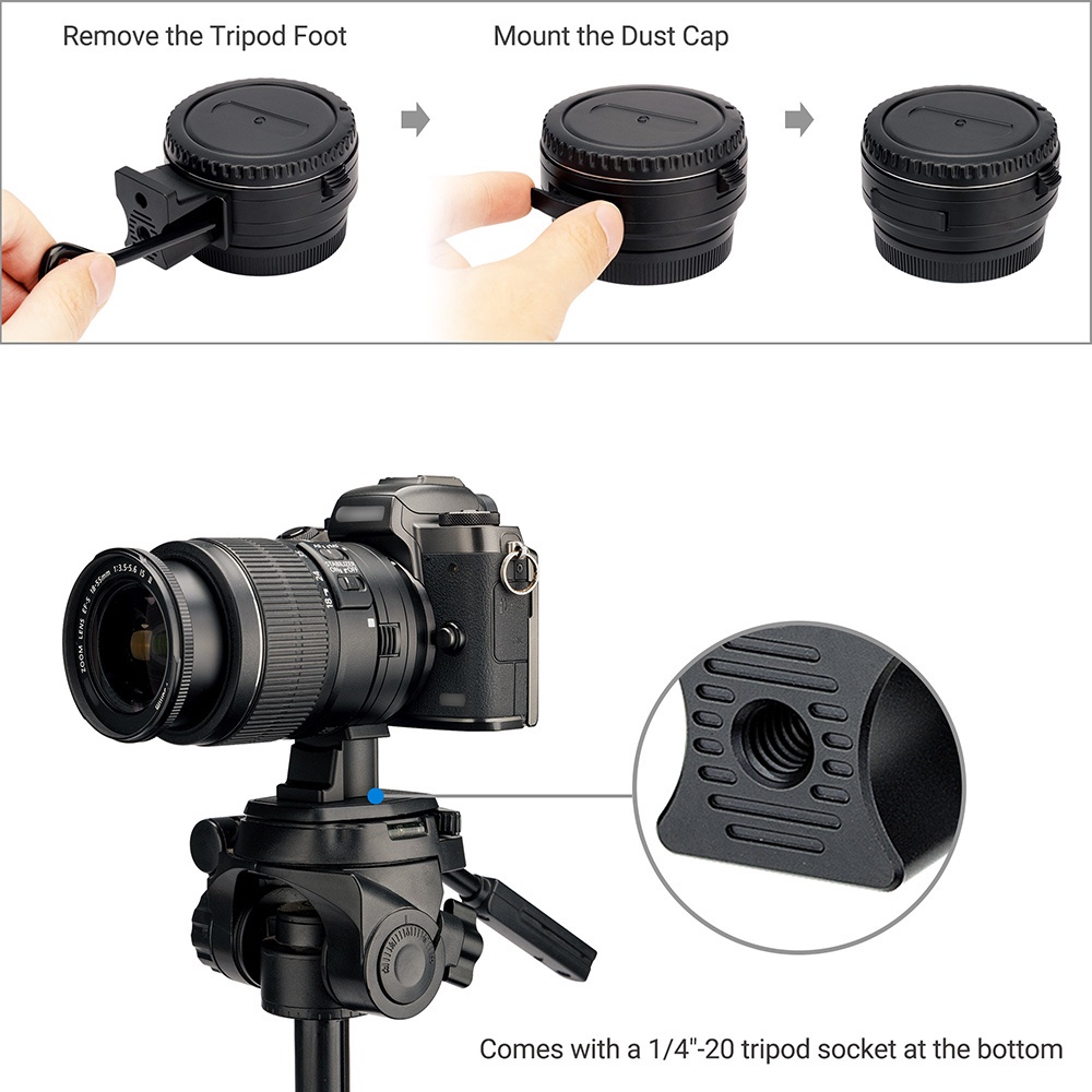 JJC EF-EOS M Bộ Chuyển Đổi Ống Kính Máy Ảnh Lấy Nét Tự Động Để Gắn Ống Kính Ngàm Canon EF EF-S Vào Máy Ảnh Không Gương Lật Ngàm Canon EOS M